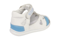 White - Baby Blue Leather Baby Sandals