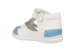 White - Baby Blue Leather Baby Sandals