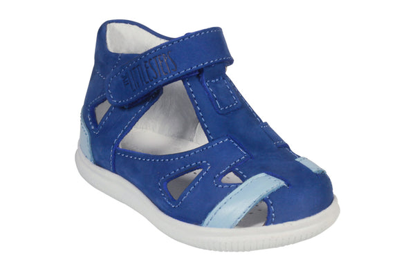 Blue Nubuck Baby Sandals