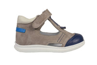 Grey Nubuck with Blue Leather Baby Sandals