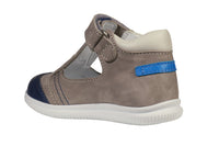 Grey Nubuck with Blue Leather Baby Sandals