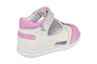 White Leather with Pink Nubuck Baby  Sandals