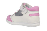 White Leather with Pink Nubuck Baby  Sandals