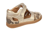 Golden Sand - Military Print Leather Sandals
