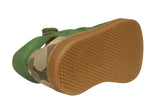 Green Leather  - Cognac & Military Print Sandals