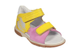 Yellow Pink Leather Sandals - Explorer