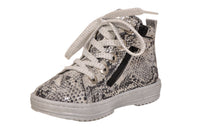 Silver Snake Print Leather Rock Star