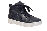 Navy Blue Leather Rock Star