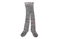 Girl's Cotton Tights - Hearts - Grey