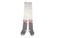 Girl's Cotton Tights - Flamingoes - Stripes