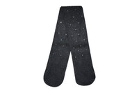 Girl's Cotton Tights - with Diamonds - Dark Grey