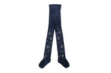 Girl's Cotton Tights - Diamonds Snowflake - Navy Blue